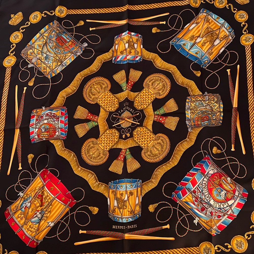 Hermes Les Tambours scarf